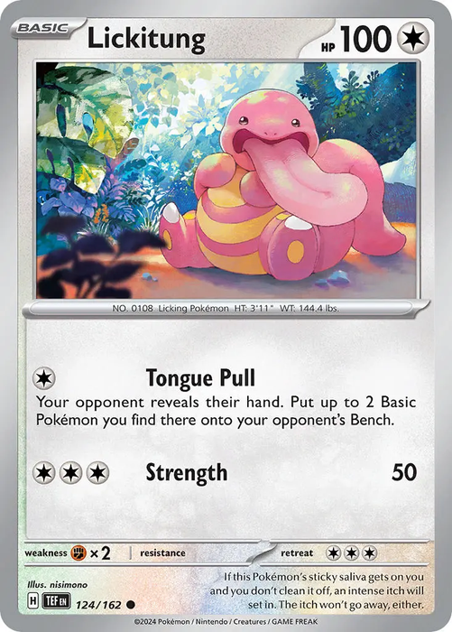 Lickitung 124/162 Common Reverse Holo Pokemon Card (SV Temporal Forces)