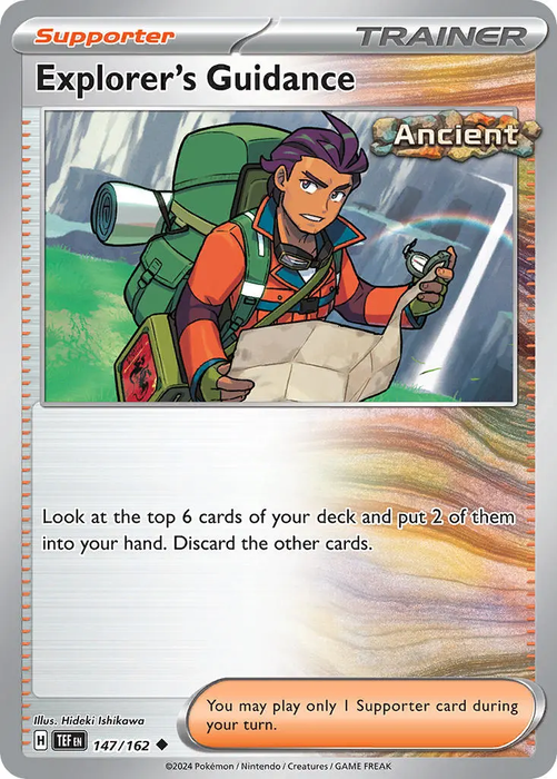 Explorer's Guidance 147/162 Uncommon Reverse Holo Pokemon Card (SV Temporal Forces)