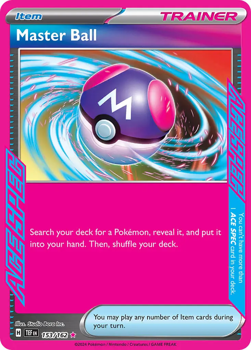 Master Ball 153/162 ACE SPEC Rare Pokemon Card (SV Temporal Forces)