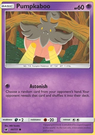 Pumpkaboo 44/111 Common Pokemon Card (SM Crimson Invasion)