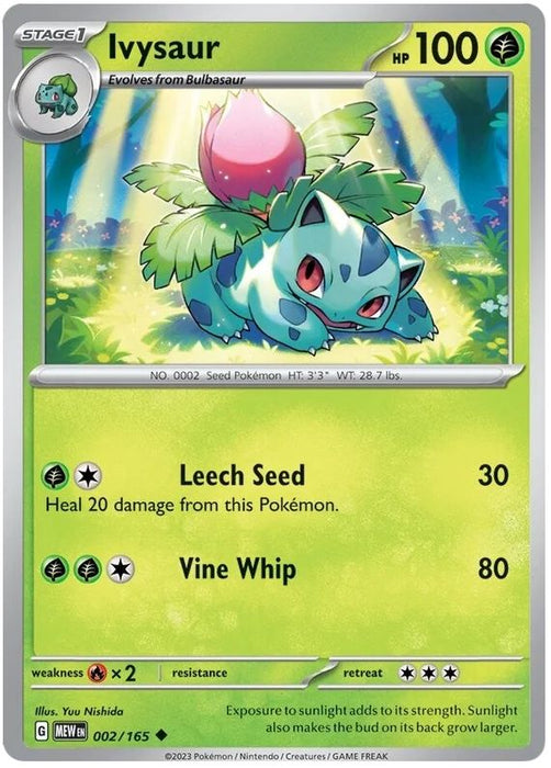 Ivysaur 002/165 Uncommon Pokemon Card (Pokemon SV 151)