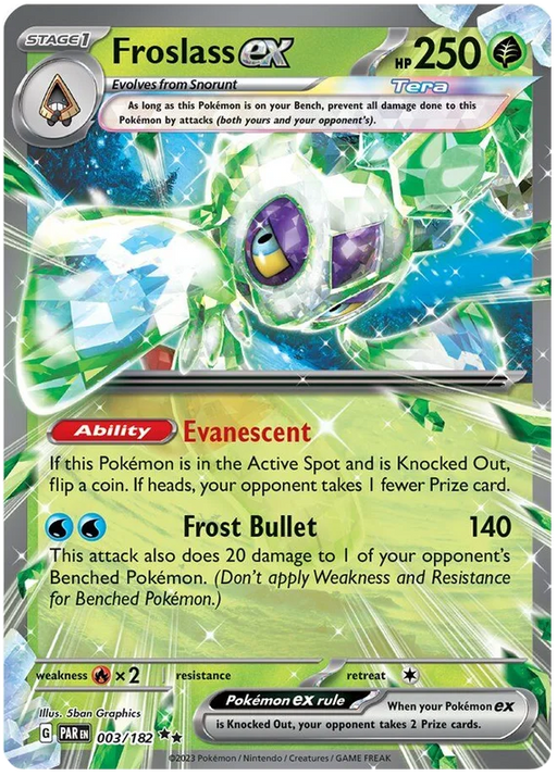 Froslass ex 003/182 Double Rare Pokemon Card (SV04 Paradox Rift)