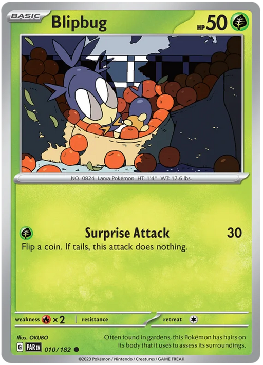 Blipbug 010/182 Common Pokemon Card (SV04 Paradox Rift)