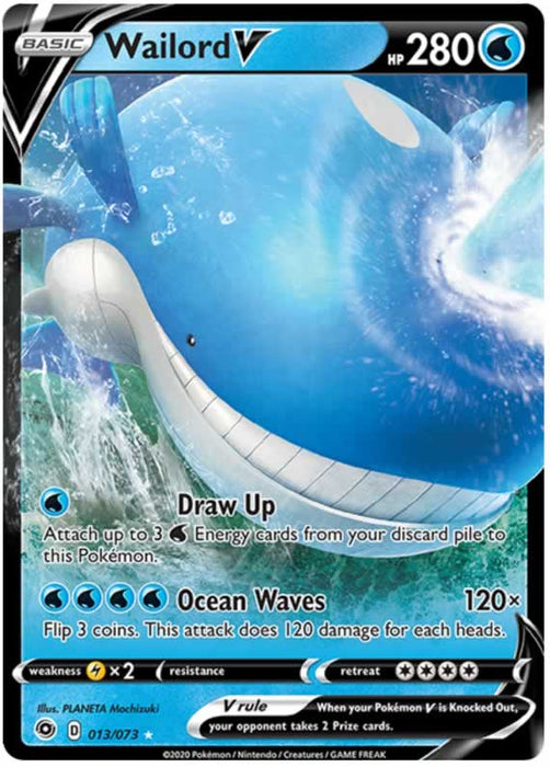 Wailord V 013/073 Ultra Rare Pokemon Card (Champions Path)