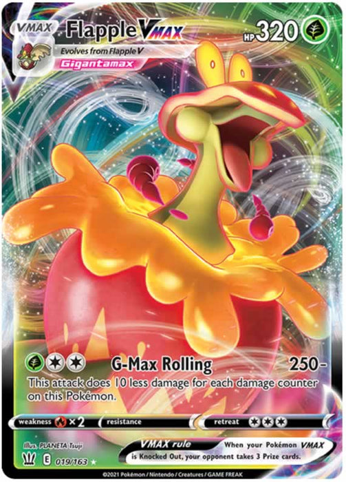 Flapple VMAX 019/163 Ultra Rare Pokemon Card (Battle Styles)