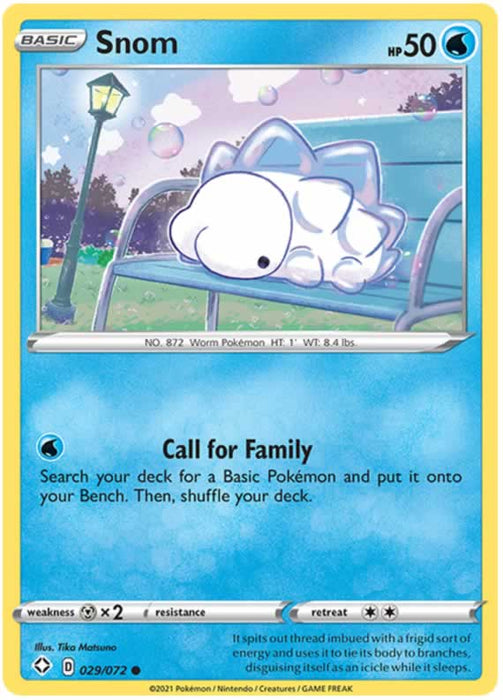 Snom 029/072 Common Pokemon Card (Shining Fates)