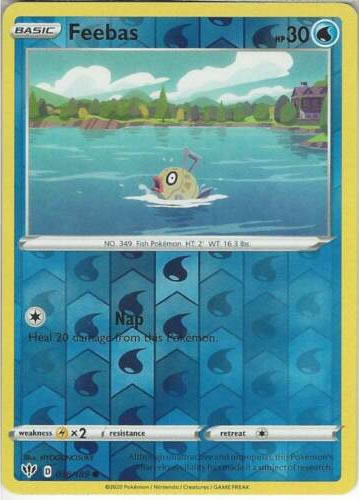 Feebas 038/189 Common Reverse Holo Pokemon Card (Darkness Ablaze)
