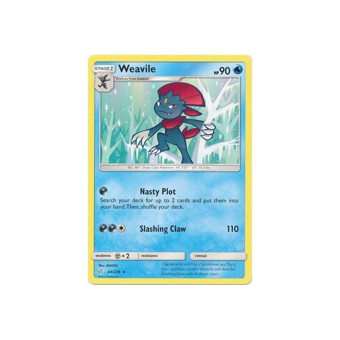 Weavile 44/236 Rare Pokemon Card (Cosmic Eclipse)