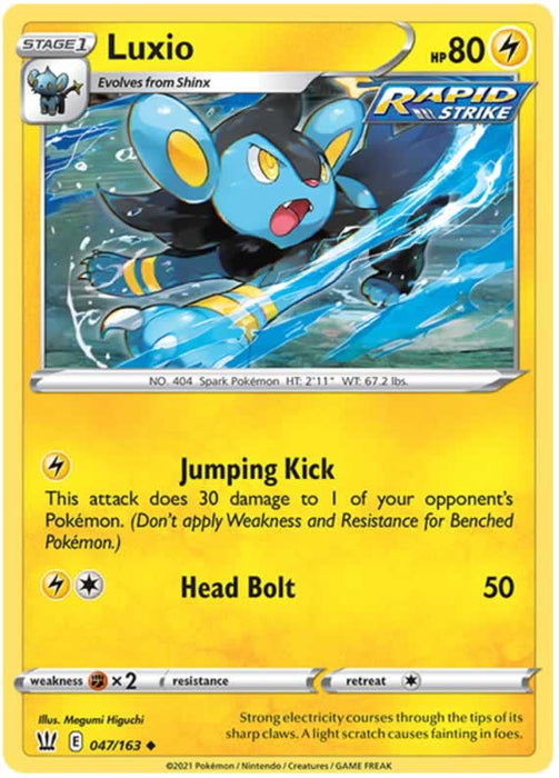 Luxio 047/163 Uncommon Pokemon Card (Battle Styles)