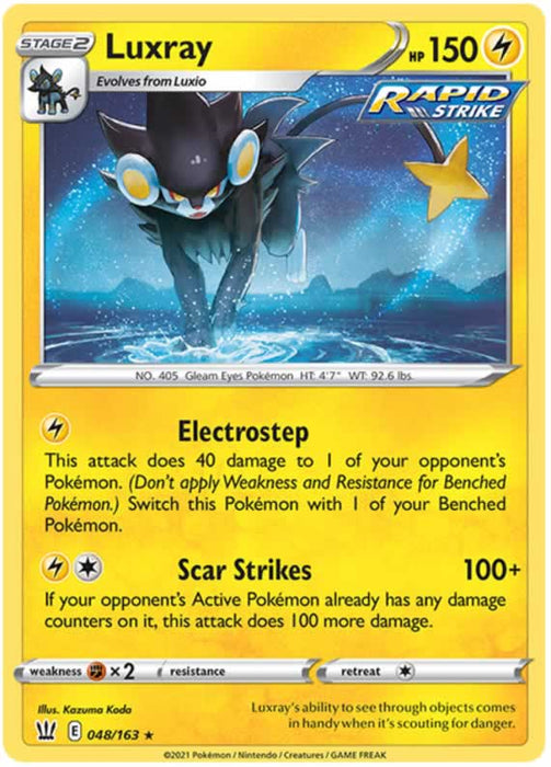 Luxray 048/163 Rare Holo Pokemon Card (Battle Styles)