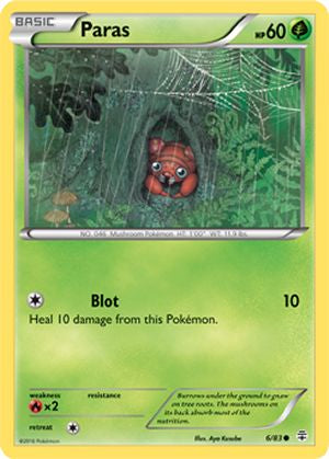 Paras 6/83 Common Pokemon Card (Generations)
