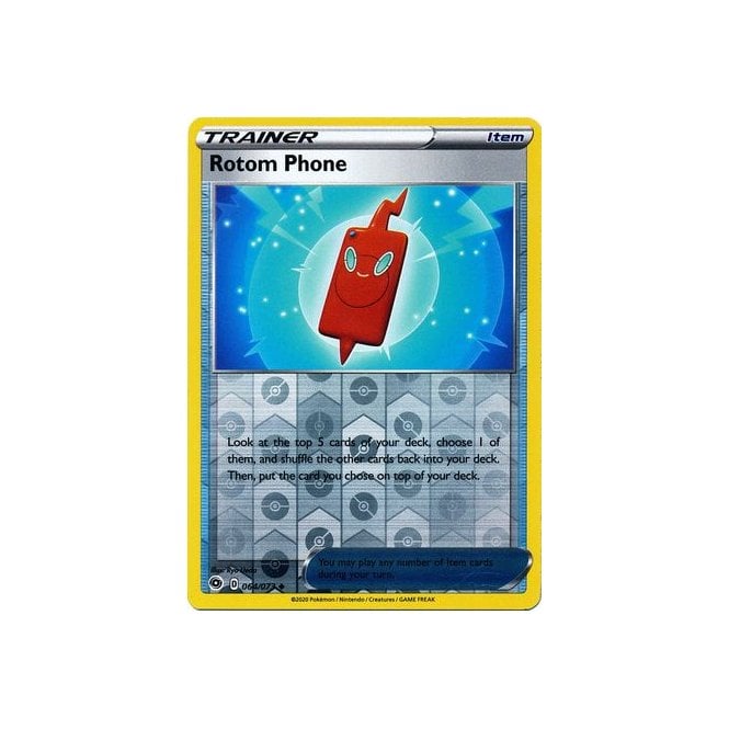 Rotom Phone 064/073 Uncommon Reverse Holo Pokemon Card (Champions Path)