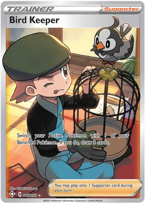 Bird Keeper 066/072 Ultra Rare Pokemon Card (Shining Fates)