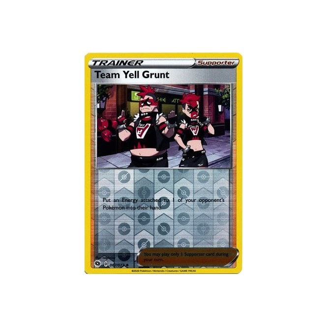 Team Yell Grunt 067/073 Uncommon Reverse Holo Pokemon Card (Champions Path)