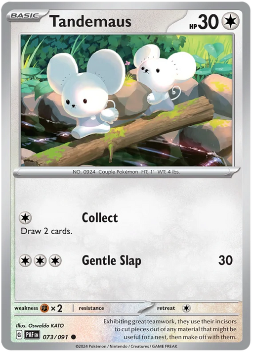 Tandemaus 073/091 Common Reverse Holo Pokemon Card (SV 4.5 Paldean Fates)