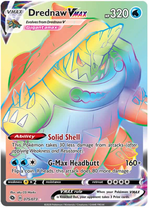 Drednaw VMAX 075/073 Secret Rare Pokemon Card (Champions Path)