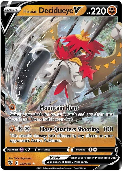 Hisuian Decidueye V 083/189 Ultra Rare Pokemon Card (SWSH Astral Radiance)