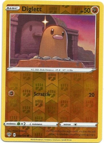 Diglett 084/189 Common Reverse Holo Pokemon Card (Darkness Ablaze)