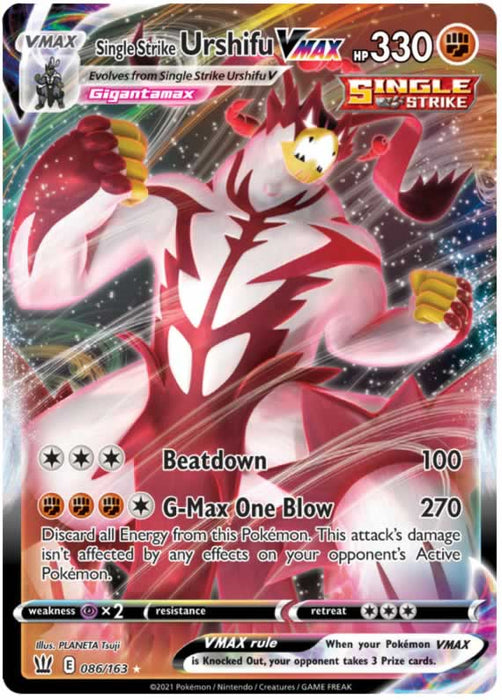 Single Strike Urshifu VMAX 086/163 Ultra Rare Pokemon Card (Battle Styles)