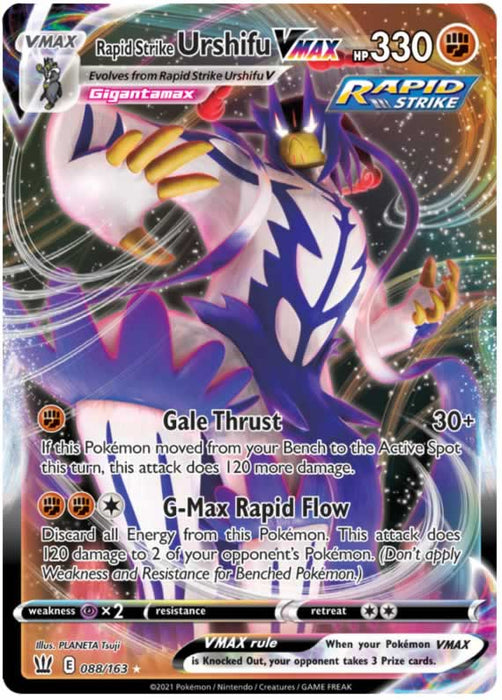 Rapid Strike Urshifu VMAX 088/163 Ultra Rare Pokemon Card (Battle Styles)