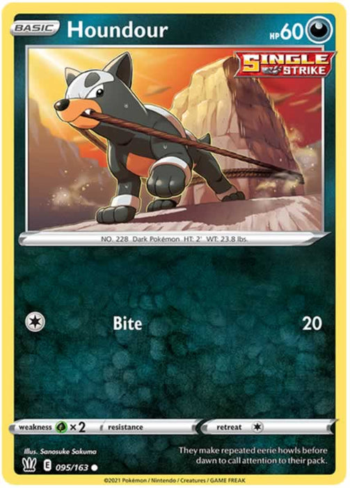 Houndour 095/163 Common Pokemon Card (Battle Styles)
