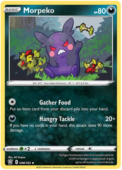Morpeko 098/163 Uncommon Pokemon Card (Battle Styles)