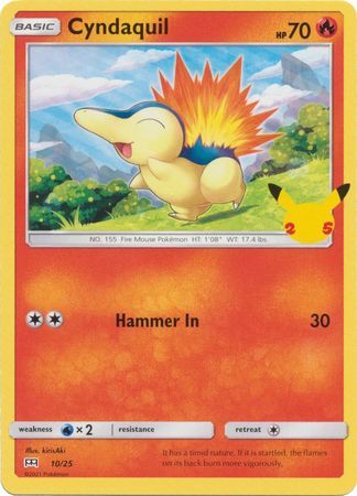 Cyndaquil 10/25 Non-Holo Pokemon Card (McDonalds Collection 2021)