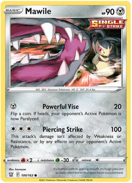 Mawile 100/163 Common Pokemon Card (Battle Styles)