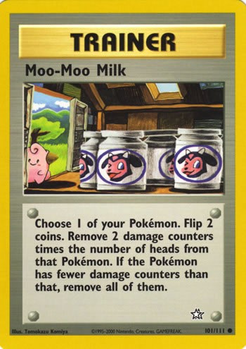 Moo-Moo Milk 101/111 Common Pokemon Card (Neo Genesis)