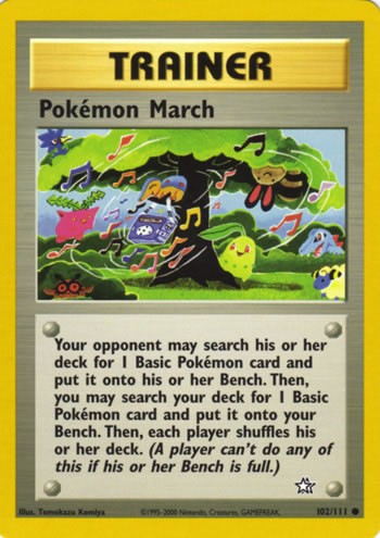 Pokemon March 102/111 Common Pokemon Card (Neo Genesis)