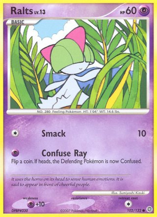 Ralts 102/132 Common Pokemon Card (Secret Wonders)