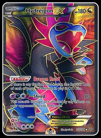 Hydreigon EX 103/108 Ultra Rare Pokemon Card (XY Roaring Skies)