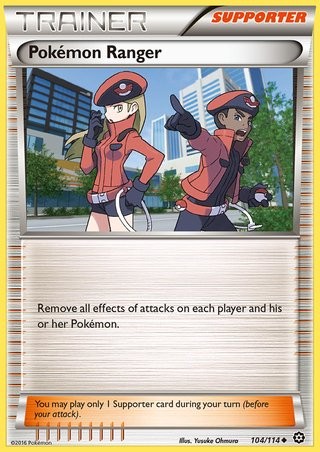Pokemon Ranger 104/114 Uncommon Pokemon Card (XY Steam Siege)
