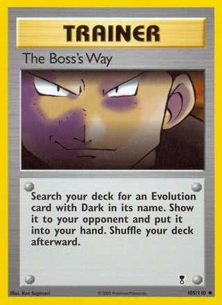 The Boss's Way 105/110 Uncommon Pokemon Card (Legendary Collection)