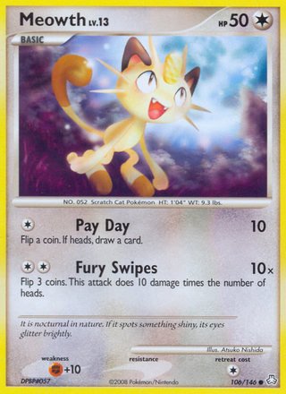 Meowth 106/146 Common Pokemon Card (Legends Awakened)