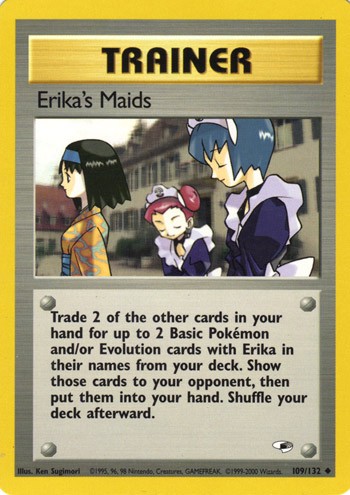 Erika's Maids 109/132 Uncommon Pokemon Card (Gym Heroes)