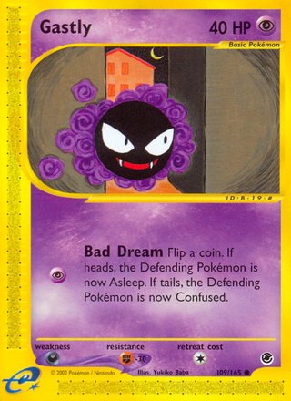 Gastly 109/165 Common Pokemon Card (Expedition Base Set)