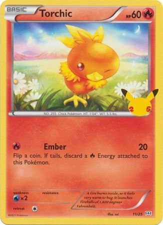 Torchic 11/25 Non-Holo Pokemon Card (McDonalds Collection 2021)