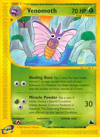 Venomoth 111/144 Common Pokemon Card (Skyridge)