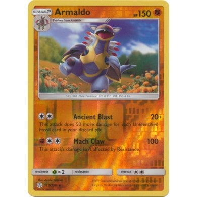 Armaldo 112/236 Rare Reverse Holo Pokemon Card (Cosmic Eclipse)