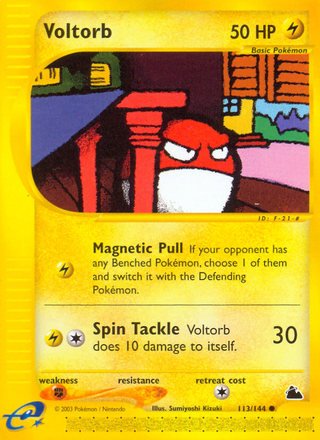 Voltorb 113/144 Common Pokemon Card (Skyridge)