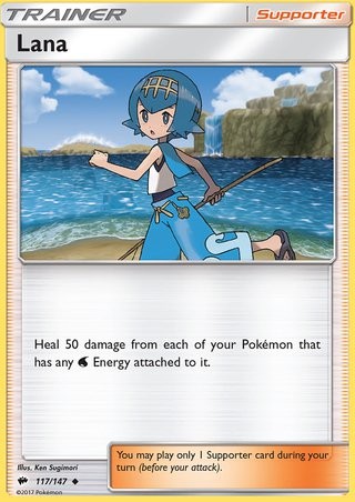 Lana 117/147 Uncommon Pokemon Card (Burning Shadows)