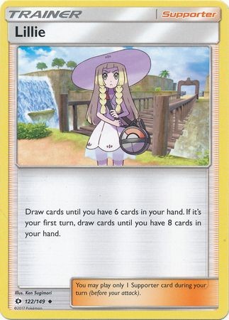 Lillie 122/149 Uncommon Trainer Card (Sun & Moon Base Set)