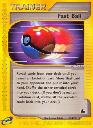 Fast Ball 124/144 Uncommon Pokemon Card (Skyridge)