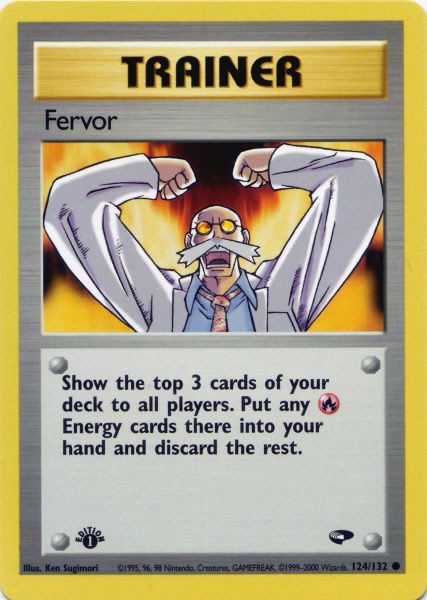 Fervor 124/132 Common Pokemon Card (Gym Challenge)
