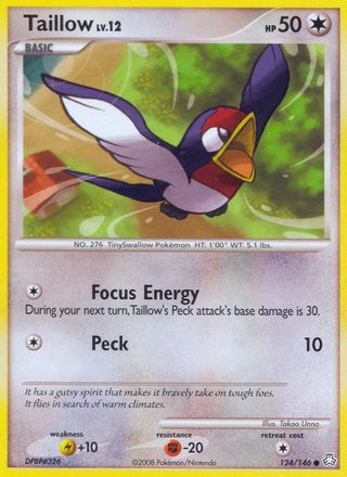 Taillow 124/146 Common Pokemon Card (Legends Awakened)