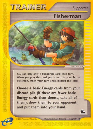 Fisherman 125/144 Uncommon Pokemon Card (Skyridge)
