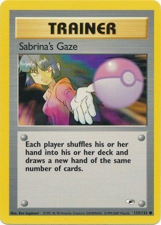 Sabrina's Gaze 125/132 Common Pokemon Card (Gym Heroes)