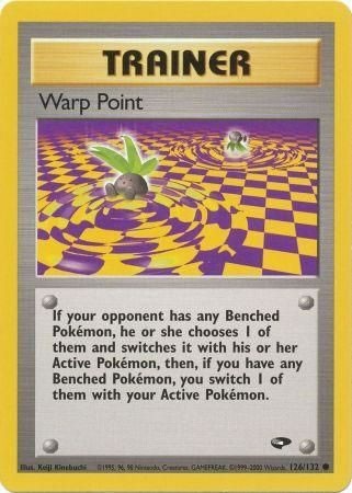 Warp Point 126/132 Common Pokemon Card (Gym Challenge)