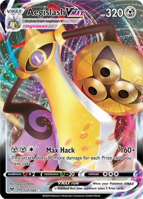 Aegislash VMAX 127/185 Ultra Rare Pokemon Card (SWSH04 Vivid Voltage)